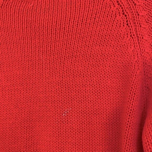 Vintage Heirlooms Red Knit Cardigan With School Activity Appliqué S - Picture 10 of 16